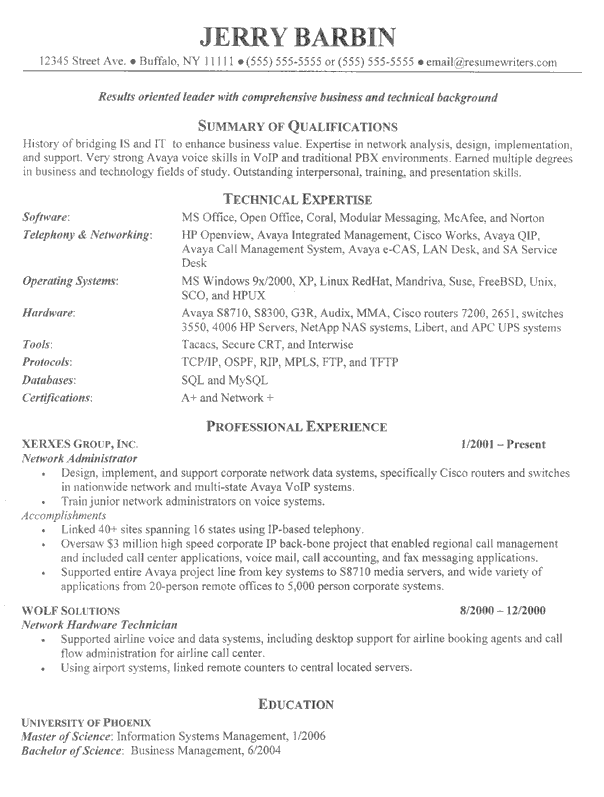 It Director Resume Free Sample Information Technology Resumes